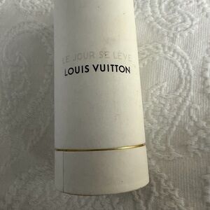 Louis Vuitton White and Gold Cylinder
